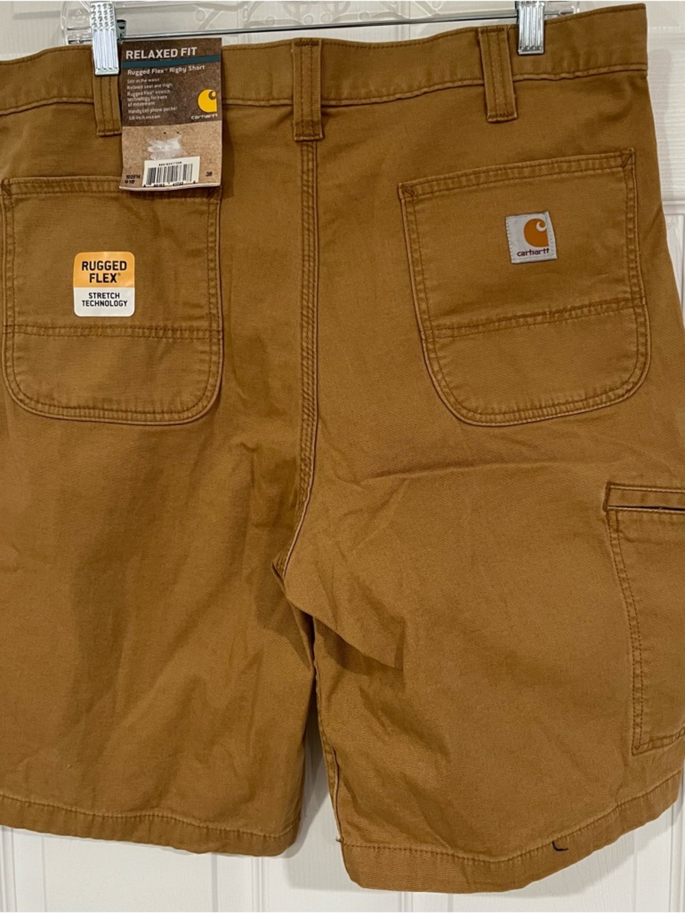 New Men's Work Carhartt,Shorts, Rugged Flex Rigby, Size 38 - Picture 3 of 7